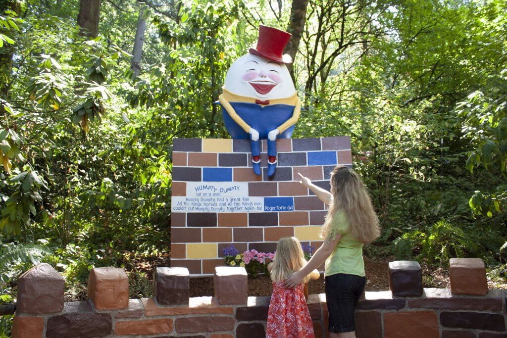 Humpty Dumpty at the Enchanted Forest amusement park